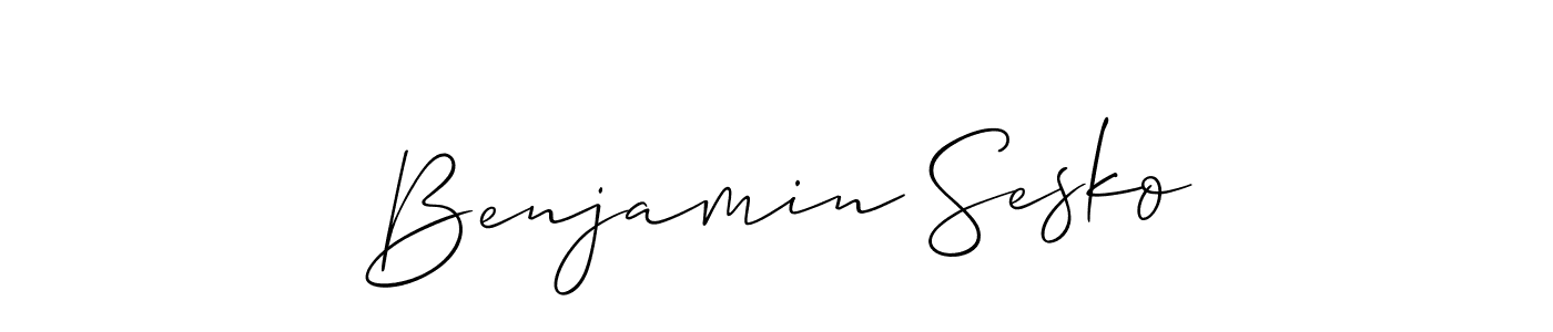 How to make Benjamin Sesko name signature. Use Allison_Script style for creating short signs online. This is the latest handwritten sign. Benjamin Sesko signature style 2 images and pictures png
