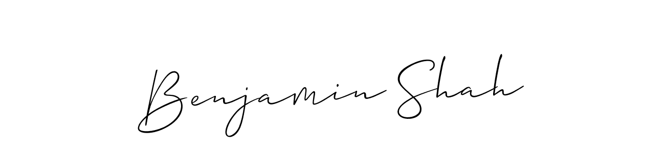 Design your own signature with our free online signature maker. With this signature software, you can create a handwritten (Allison_Script) signature for name Benjamin Shah. Benjamin Shah signature style 2 images and pictures png