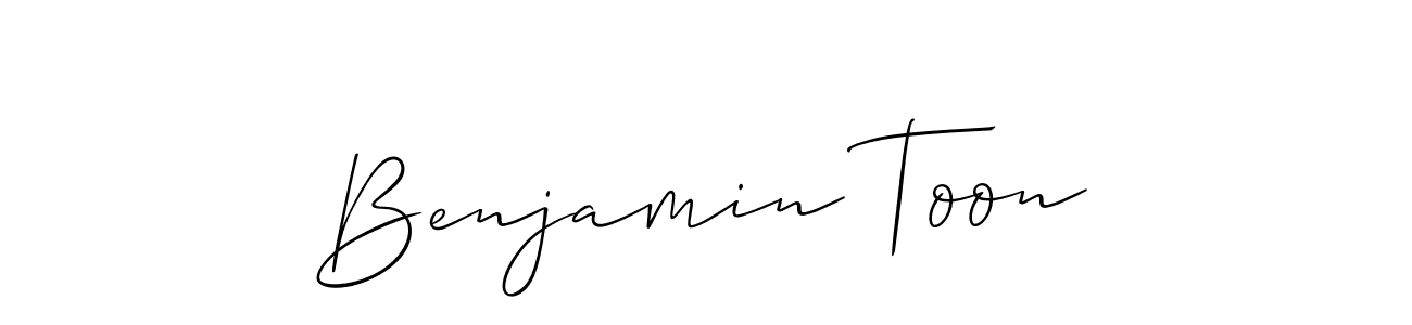 if you are searching for the best signature style for your name Benjamin Toon. so please give up your signature search. here we have designed multiple signature styles  using Allison_Script. Benjamin Toon signature style 2 images and pictures png