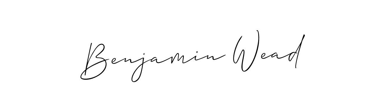 How to make Benjamin Wead name signature. Use Allison_Script style for creating short signs online. This is the latest handwritten sign. Benjamin Wead signature style 2 images and pictures png