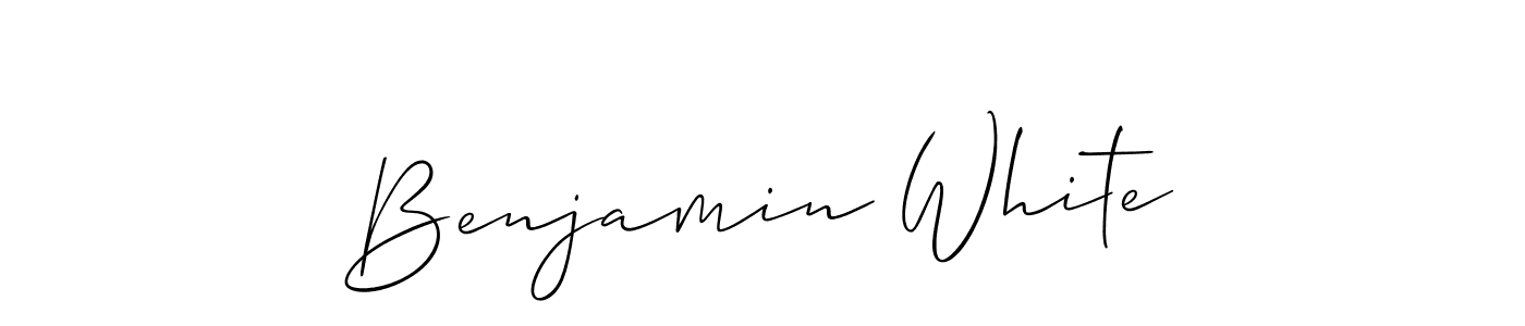 Design your own signature with our free online signature maker. With this signature software, you can create a handwritten (Allison_Script) signature for name Benjamin White. Benjamin White signature style 2 images and pictures png