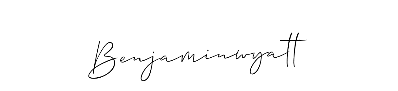 How to make Benjaminwyatt signature? Allison_Script is a professional autograph style. Create handwritten signature for Benjaminwyatt name. Benjaminwyatt signature style 2 images and pictures png