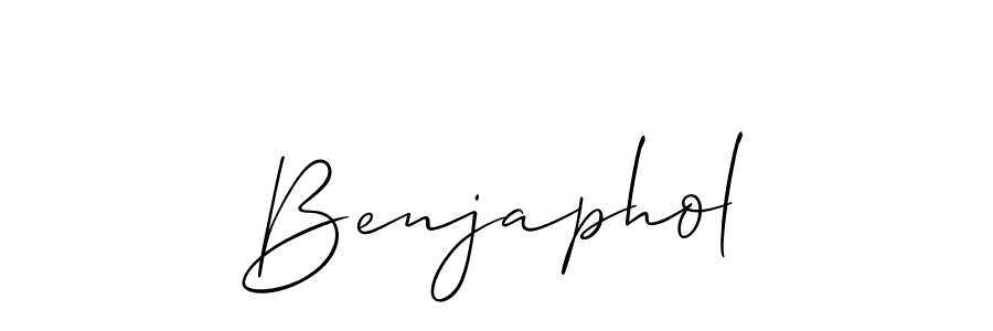 How to Draw Benjaphol signature style? Allison_Script is a latest design signature styles for name Benjaphol. Benjaphol signature style 2 images and pictures png