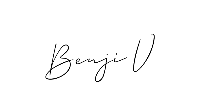 Make a beautiful signature design for name Benji V. Use this online signature maker to create a handwritten signature for free. Benji V signature style 2 images and pictures png