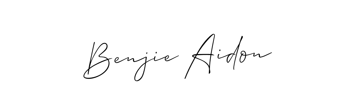 Create a beautiful signature design for name Benjie Aidon. With this signature (Allison_Script) fonts, you can make a handwritten signature for free. Benjie Aidon signature style 2 images and pictures png