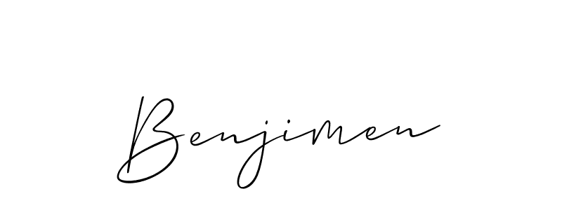 Similarly Allison_Script is the best handwritten signature design. Signature creator online .You can use it as an online autograph creator for name Benjimen. Benjimen signature style 2 images and pictures png