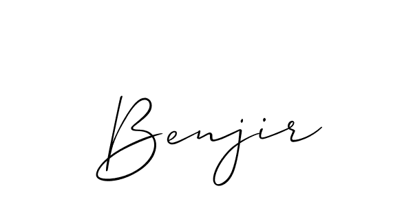 Use a signature maker to create a handwritten signature online. With this signature software, you can design (Allison_Script) your own signature for name Benjir. Benjir signature style 2 images and pictures png