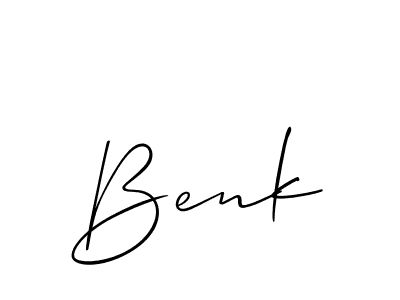 Make a beautiful signature design for name Benk. With this signature (Allison_Script) style, you can create a handwritten signature for free. Benk signature style 2 images and pictures png