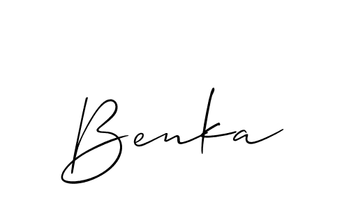 How to make Benka signature? Allison_Script is a professional autograph style. Create handwritten signature for Benka name. Benka signature style 2 images and pictures png