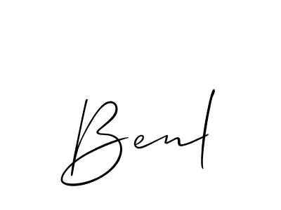 Create a beautiful signature design for name Benl. With this signature (Allison_Script) fonts, you can make a handwritten signature for free. Benl signature style 2 images and pictures png