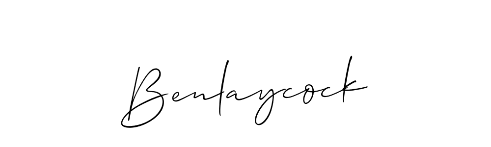 How to make Benlaycock name signature. Use Allison_Script style for creating short signs online. This is the latest handwritten sign. Benlaycock signature style 2 images and pictures png