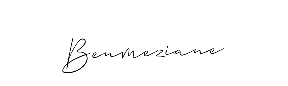 Also we have Benmeziane name is the best signature style. Create professional handwritten signature collection using Allison_Script autograph style. Benmeziane signature style 2 images and pictures png