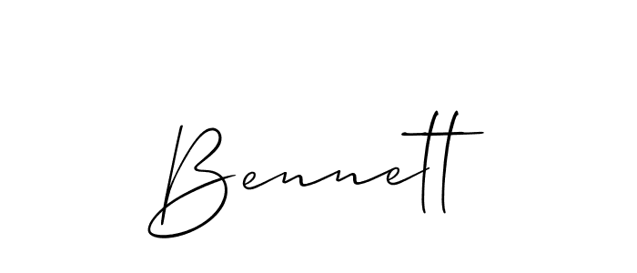 Make a beautiful signature design for name Bennett. With this signature (Allison_Script) style, you can create a handwritten signature for free. Bennett signature style 2 images and pictures png