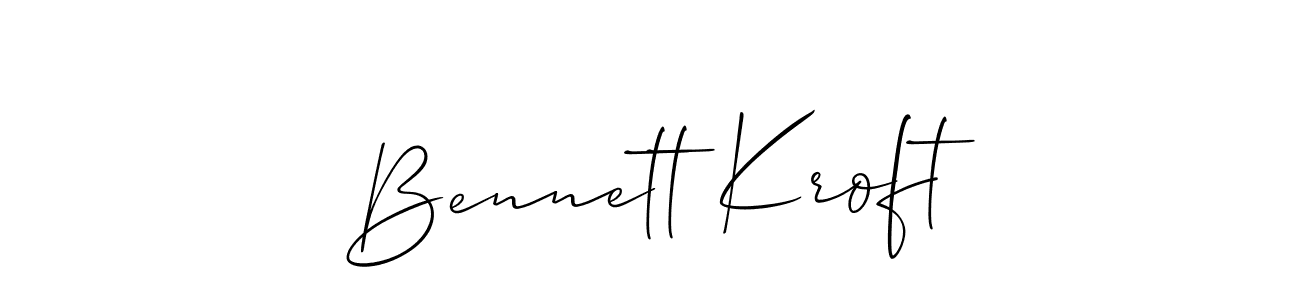 Once you've used our free online signature maker to create your best signature Allison_Script style, it's time to enjoy all of the benefits that Bennett Kroft name signing documents. Bennett Kroft signature style 2 images and pictures png