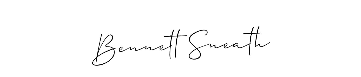 Also You can easily find your signature by using the search form. We will create Bennett Sneath name handwritten signature images for you free of cost using Allison_Script sign style. Bennett Sneath signature style 2 images and pictures png