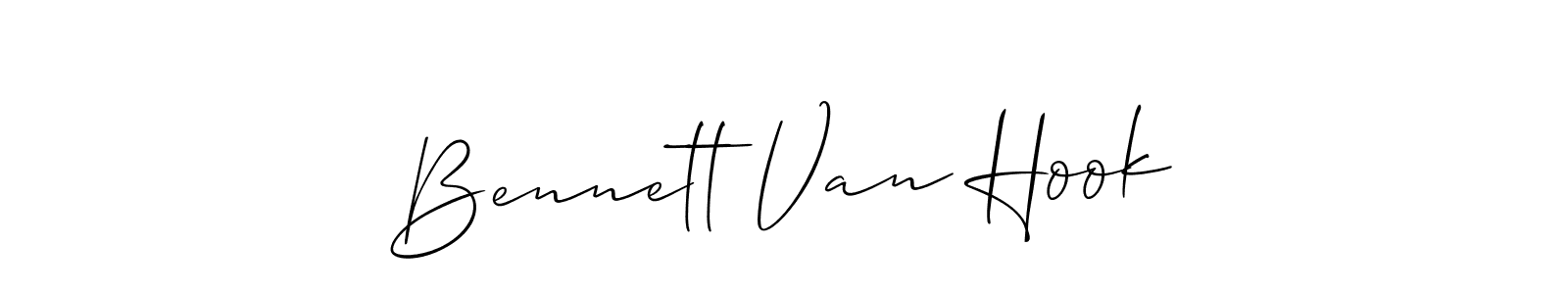 You should practise on your own different ways (Allison_Script) to write your name (Bennett Van Hook) in signature. don't let someone else do it for you. Bennett Van Hook signature style 2 images and pictures png