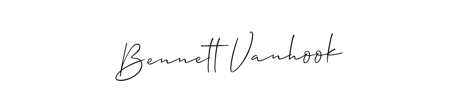 How to make Bennett Vanhook name signature. Use Allison_Script style for creating short signs online. This is the latest handwritten sign. Bennett Vanhook signature style 2 images and pictures png