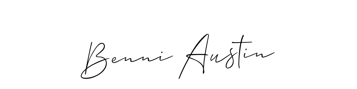 You should practise on your own different ways (Allison_Script) to write your name (Benni Austin) in signature. don't let someone else do it for you. Benni Austin signature style 2 images and pictures png