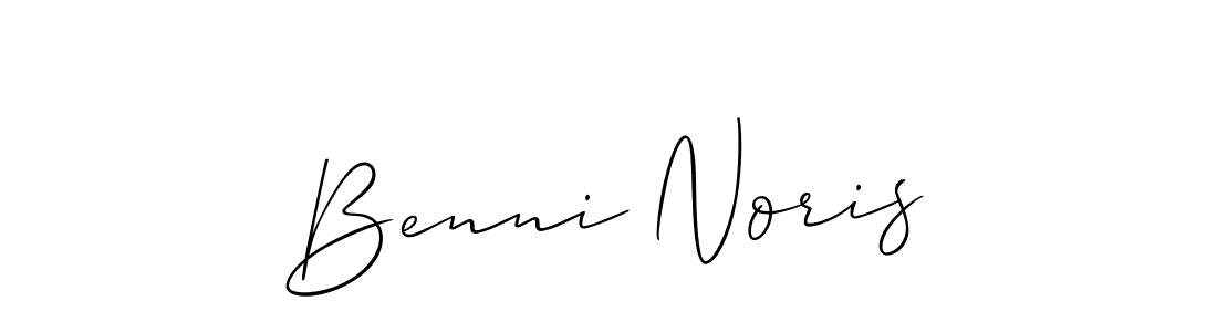 Benni Noris stylish signature style. Best Handwritten Sign (Allison_Script) for my name. Handwritten Signature Collection Ideas for my name Benni Noris. Benni Noris signature style 2 images and pictures png