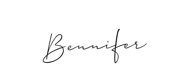 How to make Bennifer name signature. Use Allison_Script style for creating short signs online. This is the latest handwritten sign. Bennifer signature style 2 images and pictures png