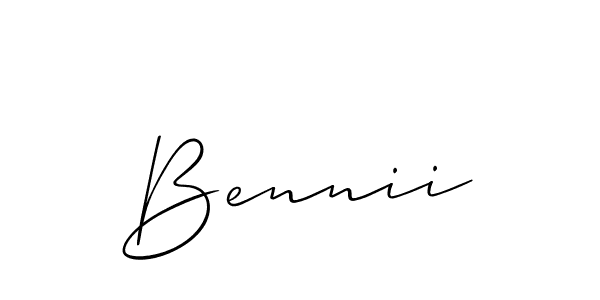 Also we have Bennii name is the best signature style. Create professional handwritten signature collection using Allison_Script autograph style. Bennii signature style 2 images and pictures png