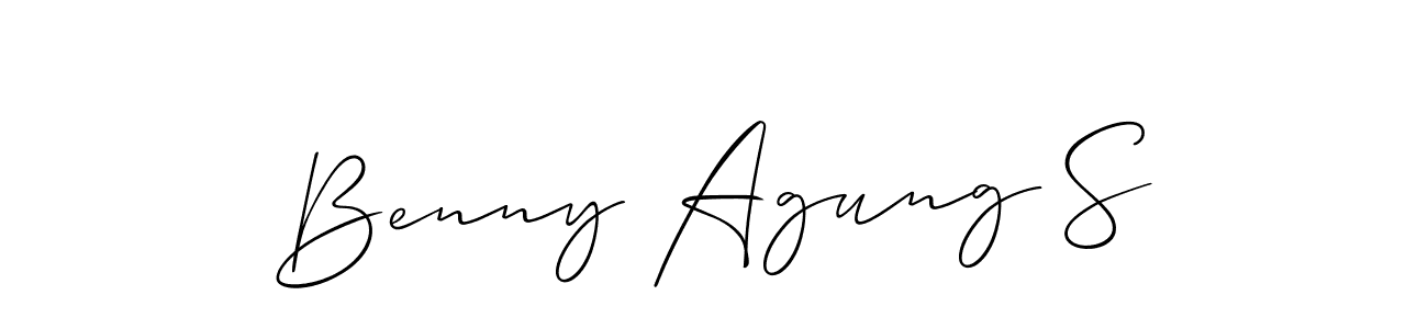 How to Draw Benny Agung S signature style? Allison_Script is a latest design signature styles for name Benny Agung S. Benny Agung S signature style 2 images and pictures png