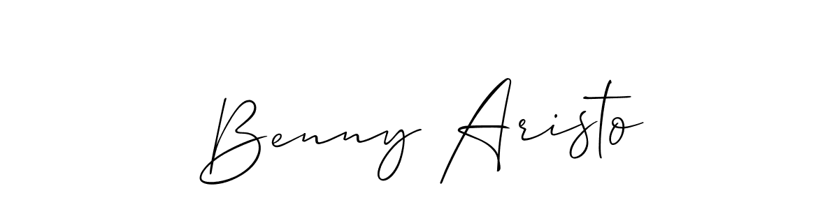 Check out images of Autograph of Benny Aristo name. Actor Benny Aristo Signature Style. Allison_Script is a professional sign style online. Benny Aristo signature style 2 images and pictures png