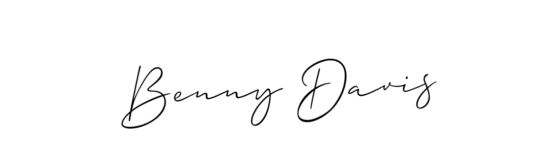 Create a beautiful signature design for name Benny Davis. With this signature (Allison_Script) fonts, you can make a handwritten signature for free. Benny Davis signature style 2 images and pictures png