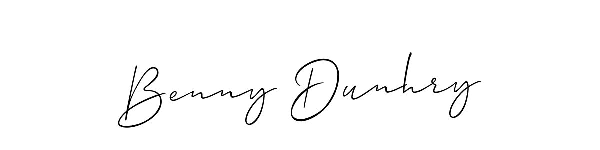 Use a signature maker to create a handwritten signature online. With this signature software, you can design (Allison_Script) your own signature for name Benny Dunhry. Benny Dunhry signature style 2 images and pictures png