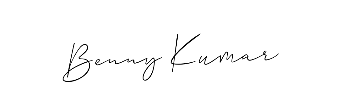 Also we have Benny Kumar name is the best signature style. Create professional handwritten signature collection using Allison_Script autograph style. Benny Kumar signature style 2 images and pictures png