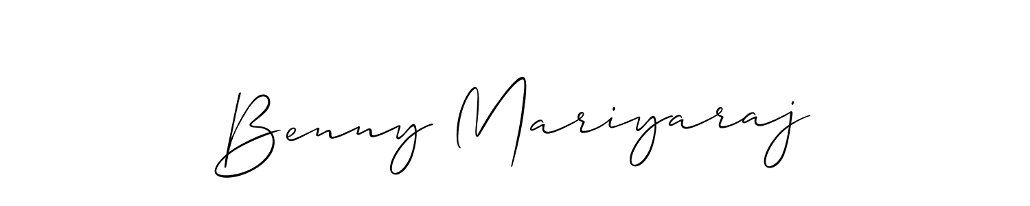 Make a short Benny Mariyaraj signature style. Manage your documents anywhere anytime using Allison_Script. Create and add eSignatures, submit forms, share and send files easily. Benny Mariyaraj signature style 2 images and pictures png