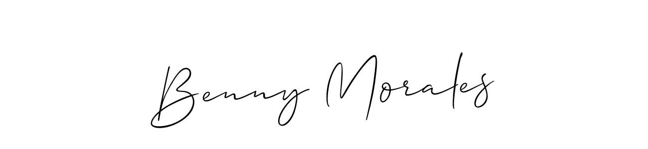 if you are searching for the best signature style for your name Benny Morales. so please give up your signature search. here we have designed multiple signature styles  using Allison_Script. Benny Morales signature style 2 images and pictures png