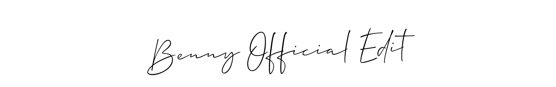 How to make Benny Official Edit signature? Allison_Script is a professional autograph style. Create handwritten signature for Benny Official Edit name. Benny Official Edit signature style 2 images and pictures png