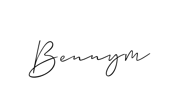 Design your own signature with our free online signature maker. With this signature software, you can create a handwritten (Allison_Script) signature for name Bennym. Bennym signature style 2 images and pictures png