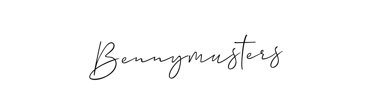 How to make Bennymusters signature? Allison_Script is a professional autograph style. Create handwritten signature for Bennymusters name. Bennymusters signature style 2 images and pictures png