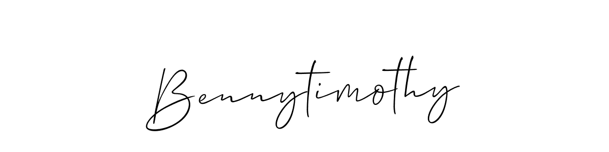 Use a signature maker to create a handwritten signature online. With this signature software, you can design (Allison_Script) your own signature for name Bennytimothy. Bennytimothy signature style 2 images and pictures png