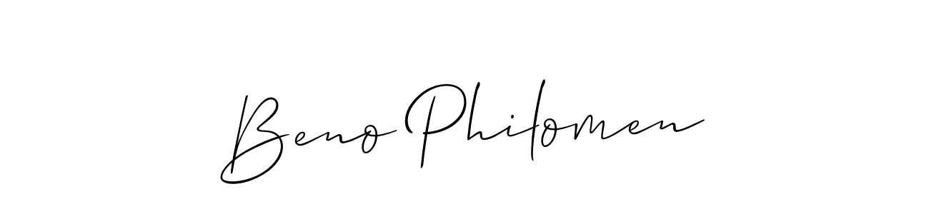 Also we have Beno Philomen name is the best signature style. Create professional handwritten signature collection using Allison_Script autograph style. Beno Philomen signature style 2 images and pictures png