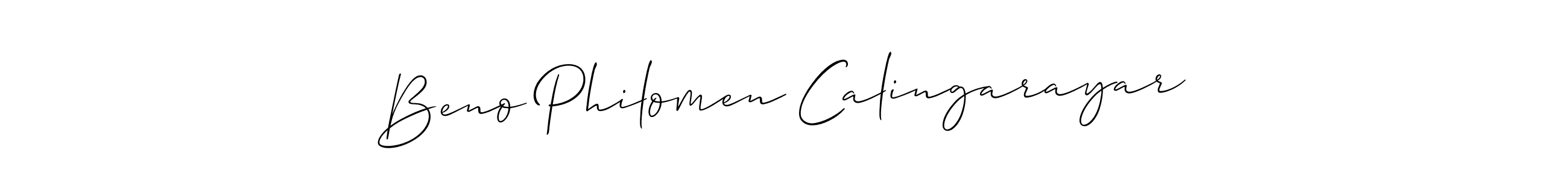 You can use this online signature creator to create a handwritten signature for the name Beno Philomen Calingarayar. This is the best online autograph maker. Beno Philomen Calingarayar signature style 2 images and pictures png