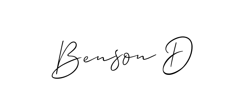 It looks lik you need a new signature style for name Benson D. Design unique handwritten (Allison_Script) signature with our free signature maker in just a few clicks. Benson D signature style 2 images and pictures png