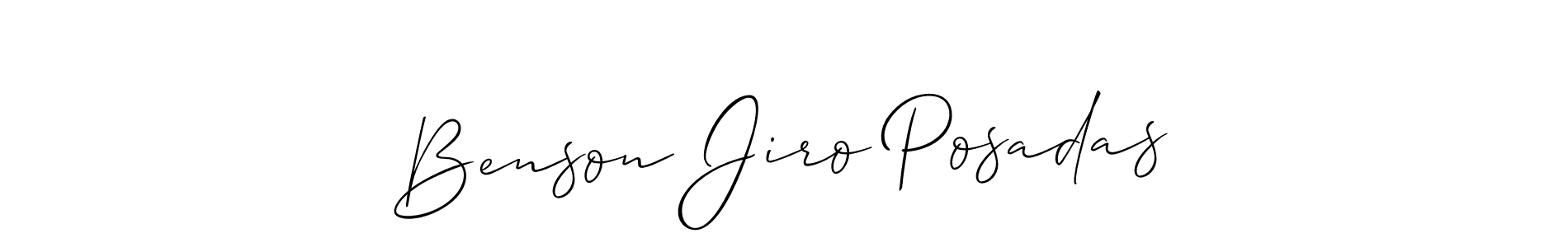 You should practise on your own different ways (Allison_Script) to write your name (Benson Jiro Posadas) in signature. don't let someone else do it for you. Benson Jiro Posadas signature style 2 images and pictures png