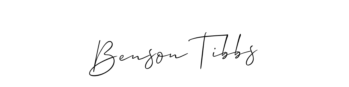 How to make Benson Tibbs name signature. Use Allison_Script style for creating short signs online. This is the latest handwritten sign. Benson Tibbs signature style 2 images and pictures png