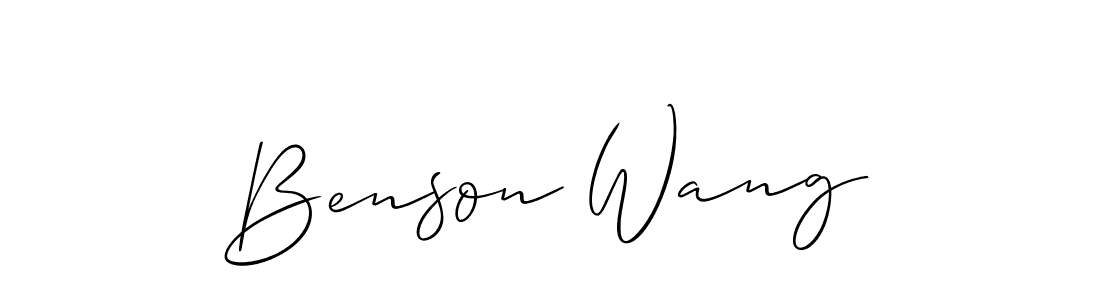 Create a beautiful signature design for name Benson Wang. With this signature (Allison_Script) fonts, you can make a handwritten signature for free. Benson Wang signature style 2 images and pictures png