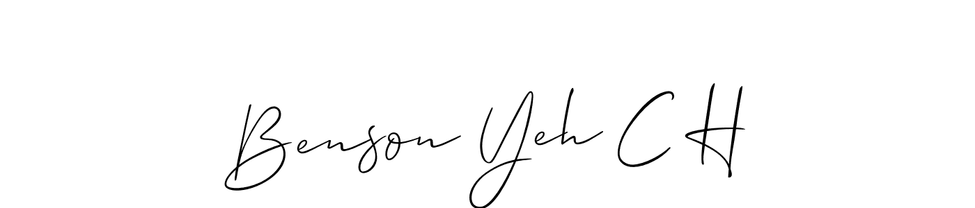 Allison_Script is a professional signature style that is perfect for those who want to add a touch of class to their signature. It is also a great choice for those who want to make their signature more unique. Get Benson Yeh C H name to fancy signature for free. Benson Yeh C H signature style 2 images and pictures png