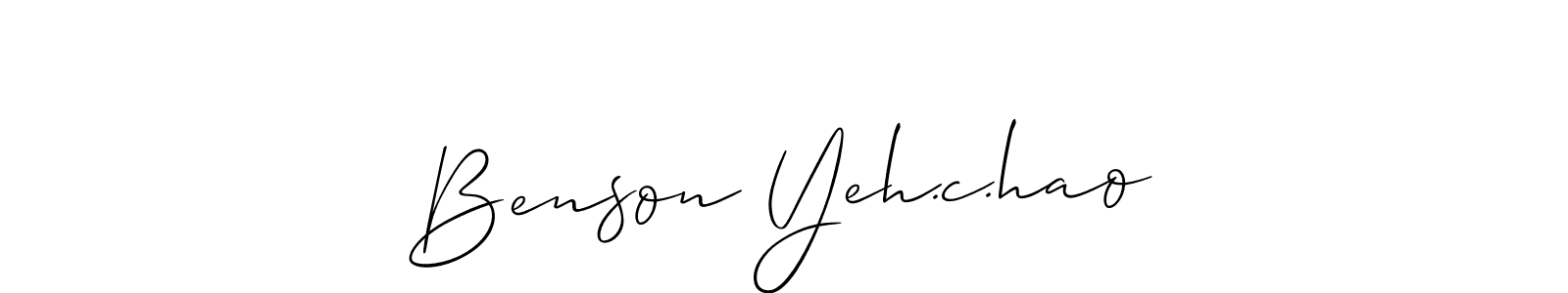 Use a signature maker to create a handwritten signature online. With this signature software, you can design (Allison_Script) your own signature for name Benson Yeh.c.hao. Benson Yeh.c.hao signature style 2 images and pictures png