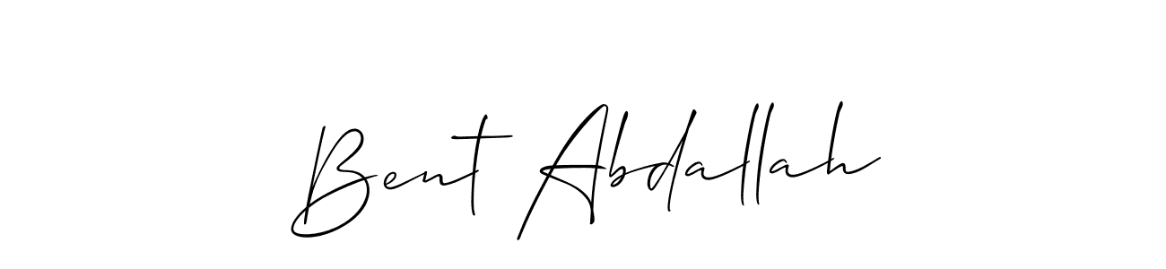 It looks lik you need a new signature style for name Bent Abdallah. Design unique handwritten (Allison_Script) signature with our free signature maker in just a few clicks. Bent Abdallah signature style 2 images and pictures png