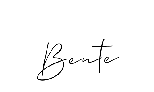 Also You can easily find your signature by using the search form. We will create Bente name handwritten signature images for you free of cost using Allison_Script sign style. Bente signature style 2 images and pictures png