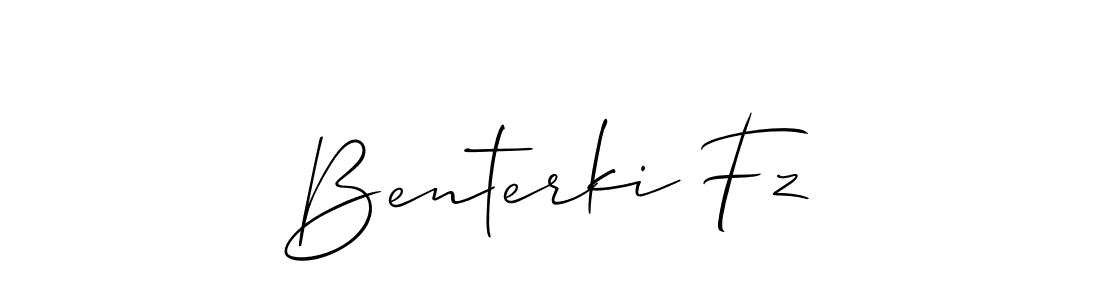 Benterki Fz stylish signature style. Best Handwritten Sign (Allison_Script) for my name. Handwritten Signature Collection Ideas for my name Benterki Fz. Benterki Fz signature style 2 images and pictures png