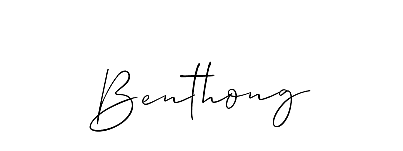 How to make Benthong signature? Allison_Script is a professional autograph style. Create handwritten signature for Benthong name. Benthong signature style 2 images and pictures png