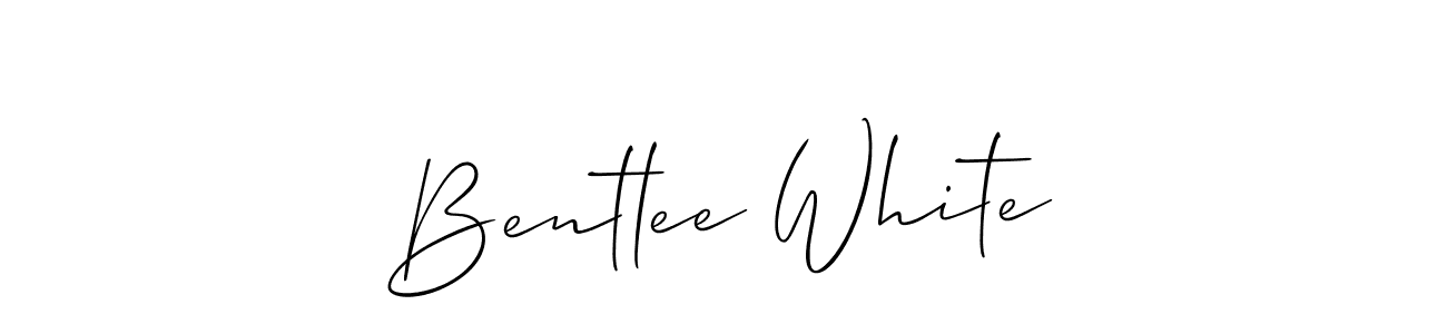 Bentlee White stylish signature style. Best Handwritten Sign (Allison_Script) for my name. Handwritten Signature Collection Ideas for my name Bentlee White. Bentlee White signature style 2 images and pictures png