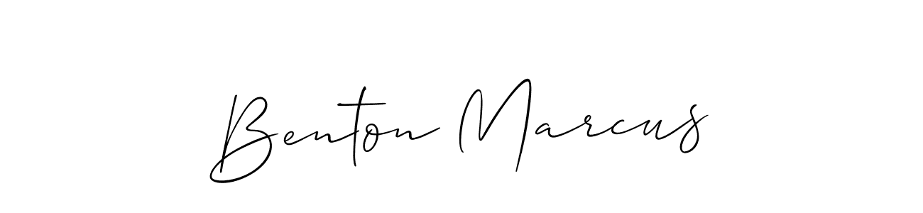 Also we have Benton Marcus name is the best signature style. Create professional handwritten signature collection using Allison_Script autograph style. Benton Marcus signature style 2 images and pictures png